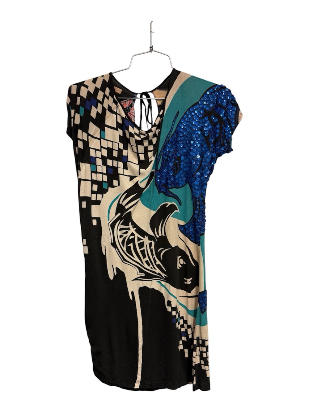 Desigual Graphic Sequin Embellished tunic S NWT